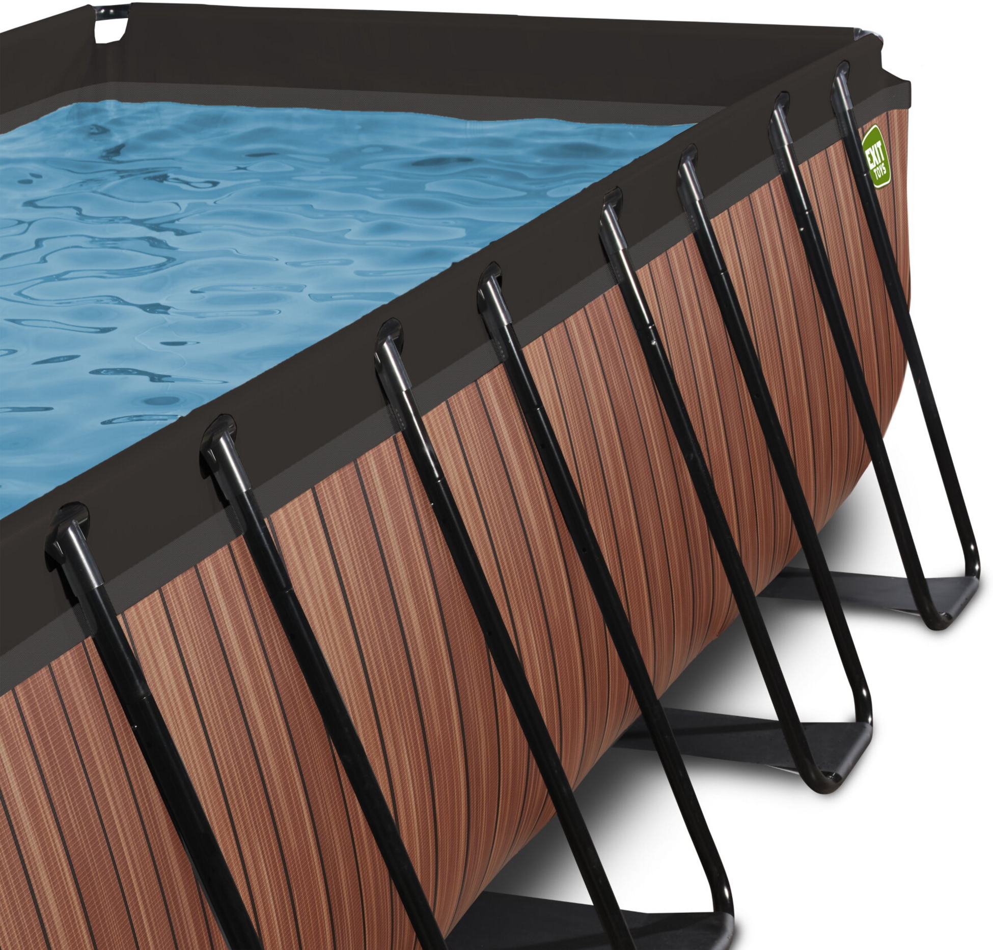 EXIT, Wood Pool 540x250x100cm Med Filterpump - Brun