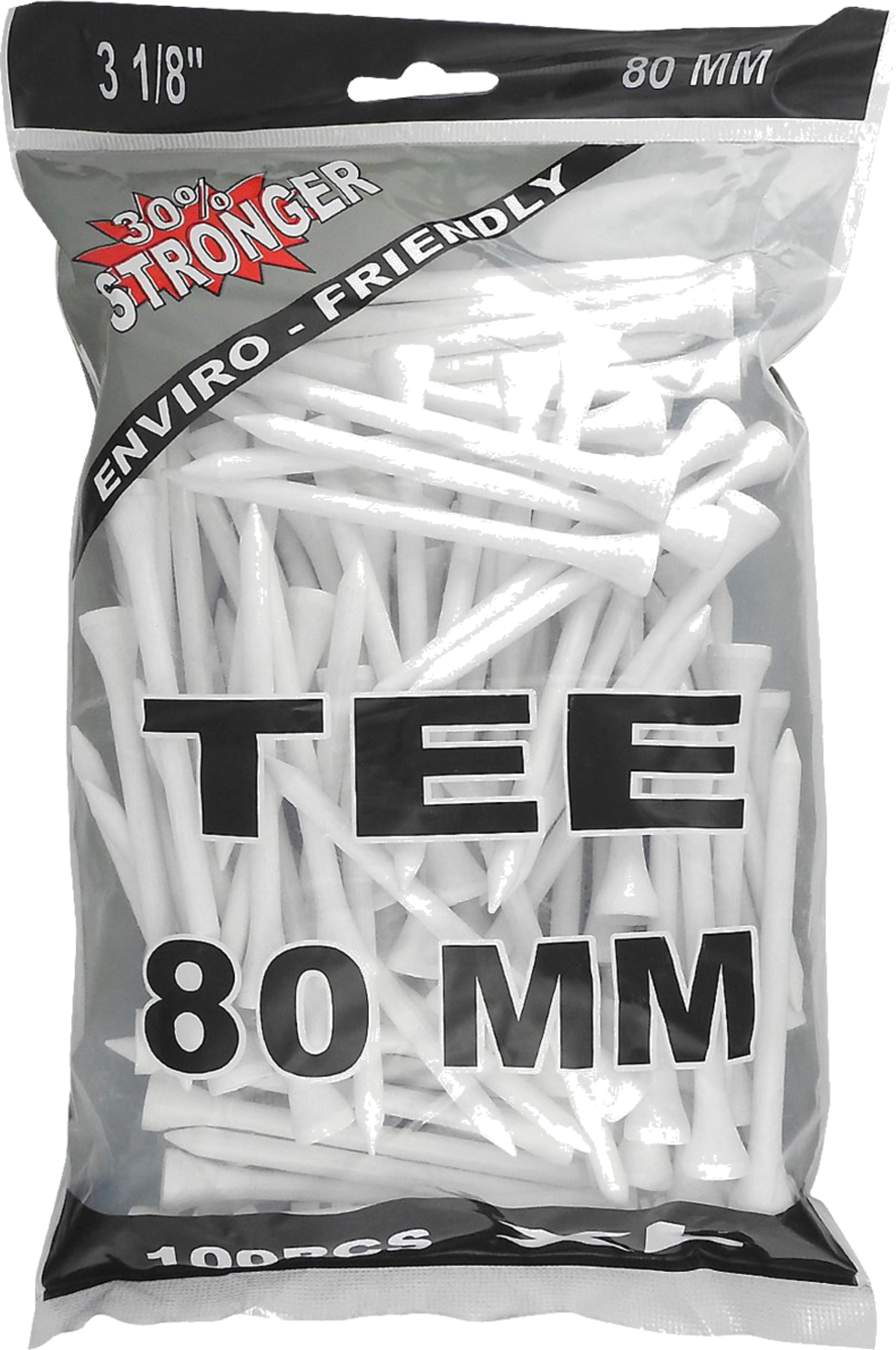 GOLF GEAR, Wood Tees White (100 Pcs)