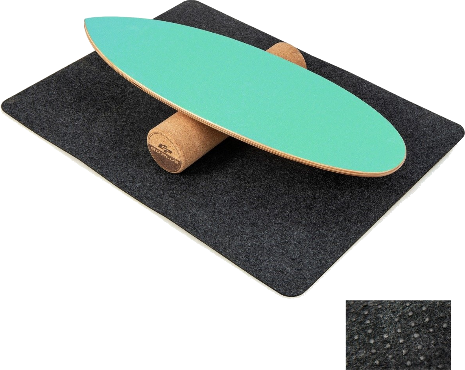 B2X, Wooden Balance Board Wobble Board With Wheel  Blanket 3-in-1 Balance Board Kit Green