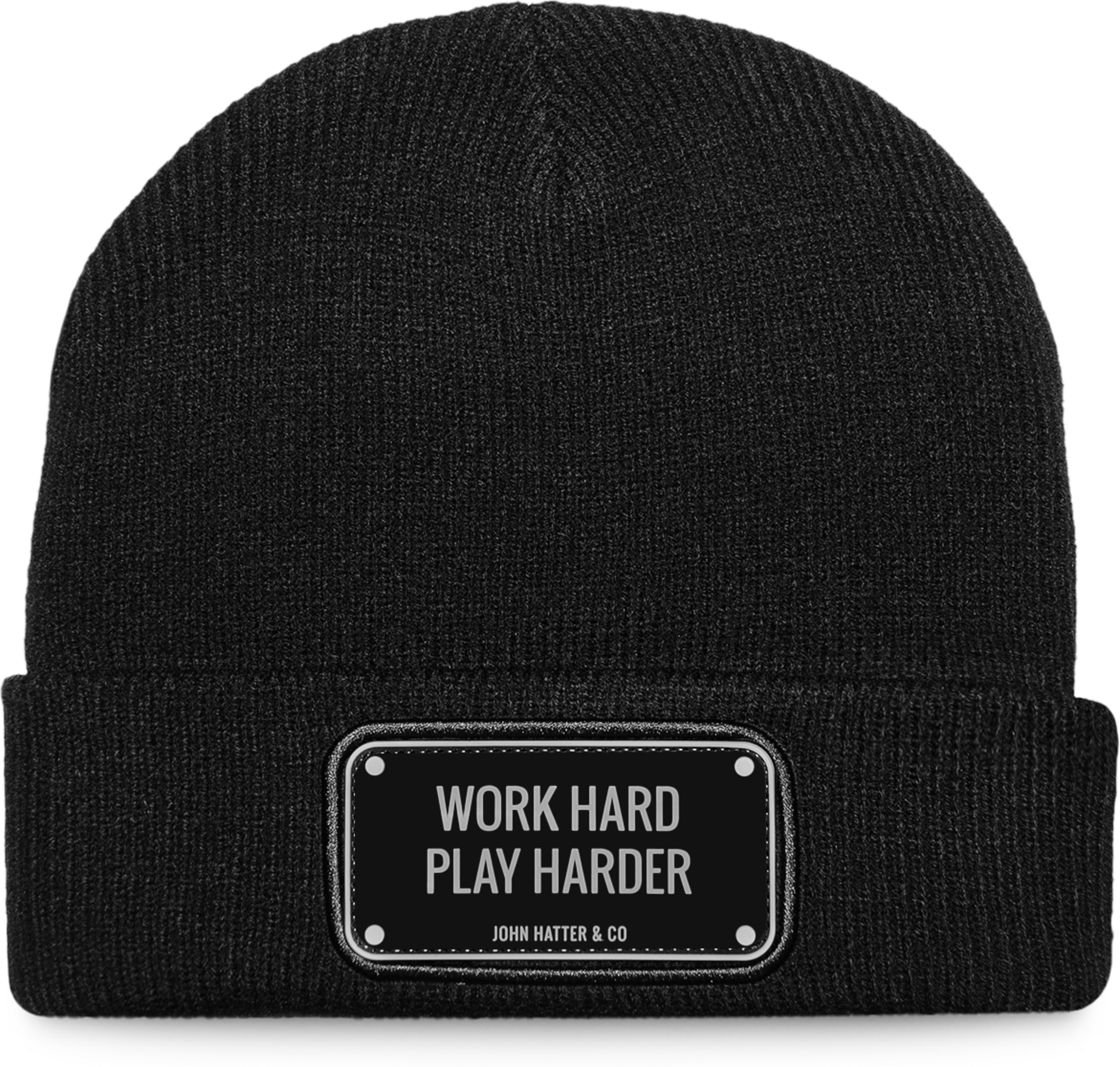 JOHN HATTER, Work Hard - Rubber Beanie