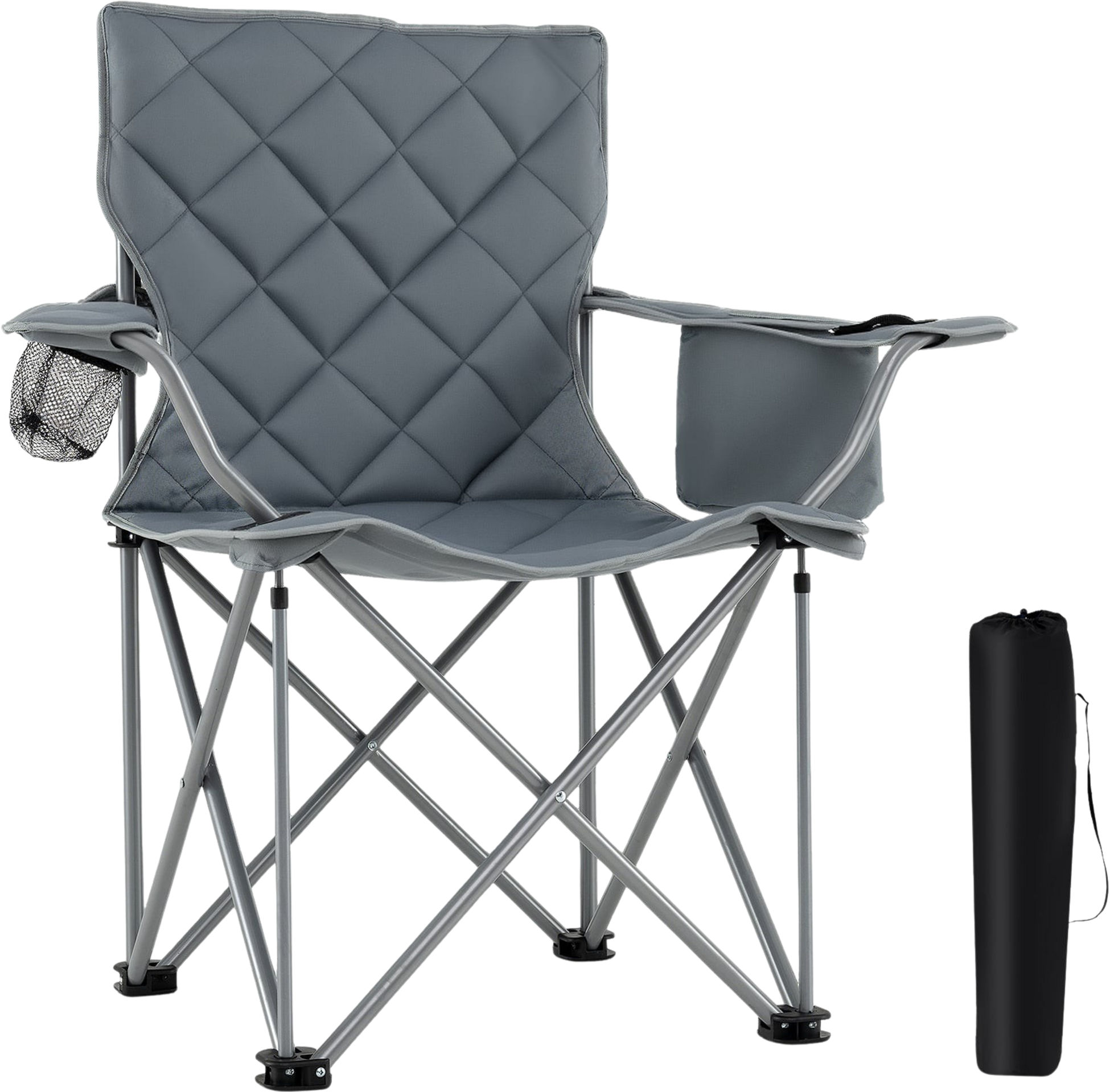 NORTHIX, Xxl Folding Camping Chair With Cooler  Cup Holder, 227kg Capacity