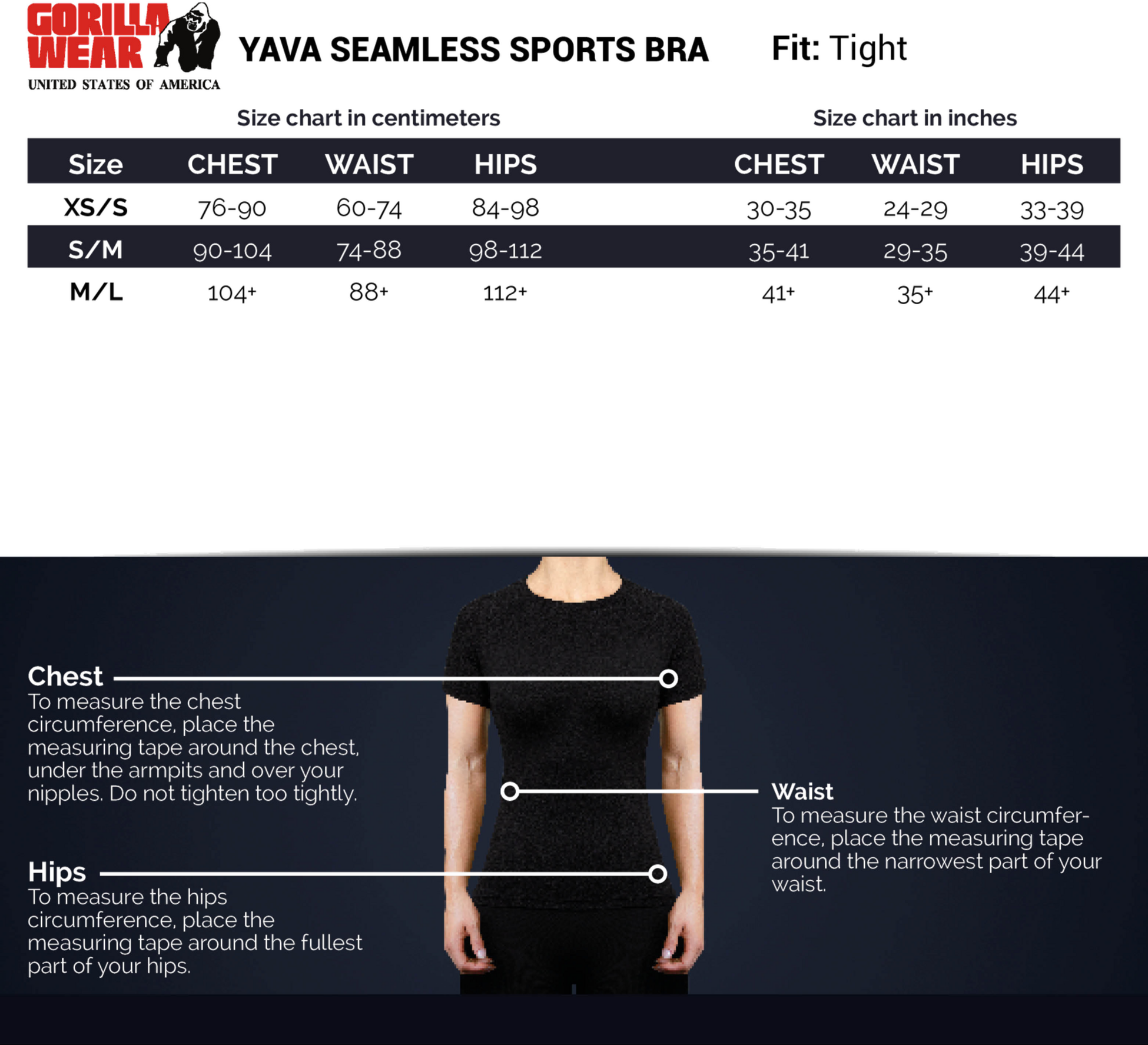 GORILLA WEAR, Yava Seamless Sport Bra