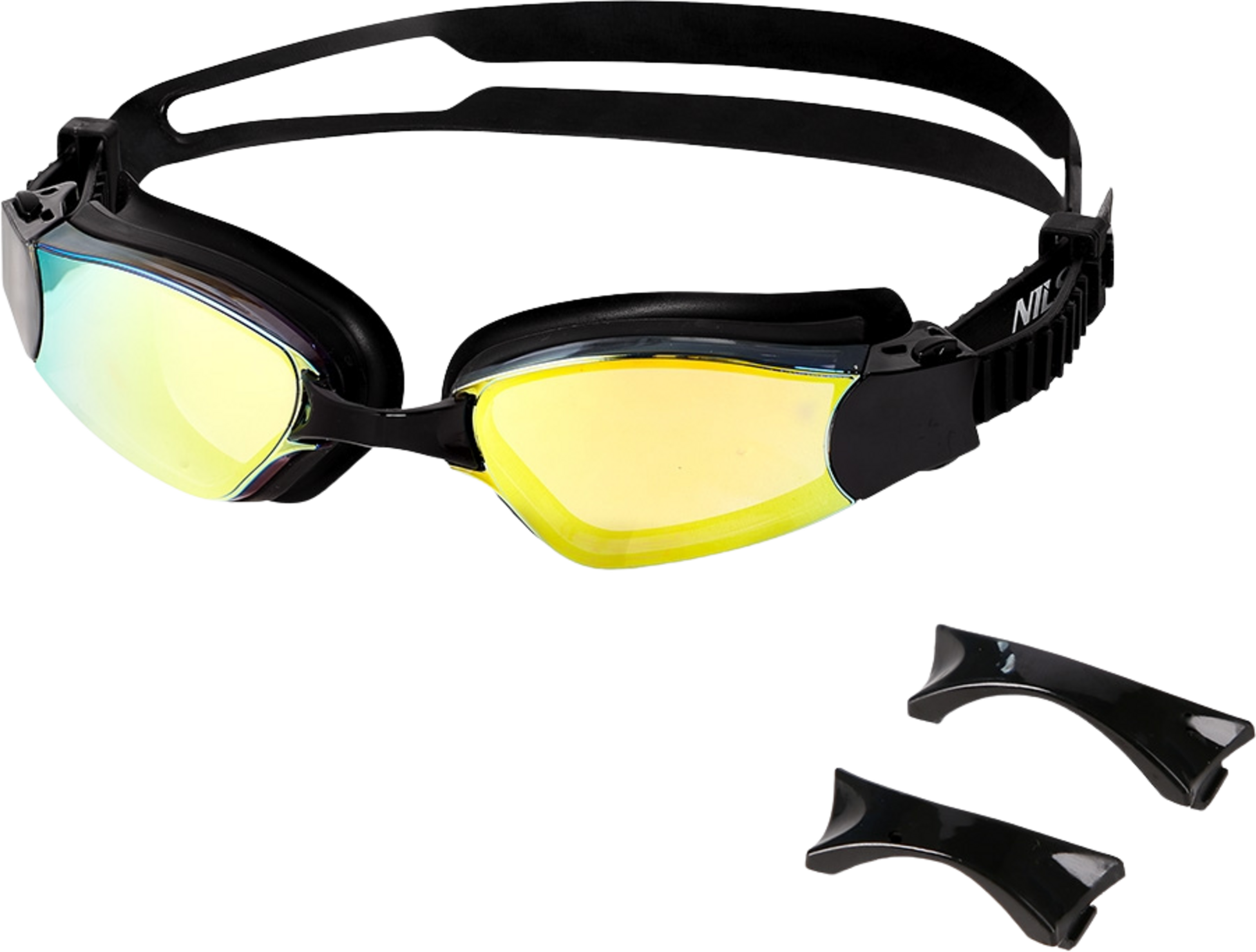 NORTHIX, Yellow Racing Swimming Goggles, Anti-fog, Uv Protection