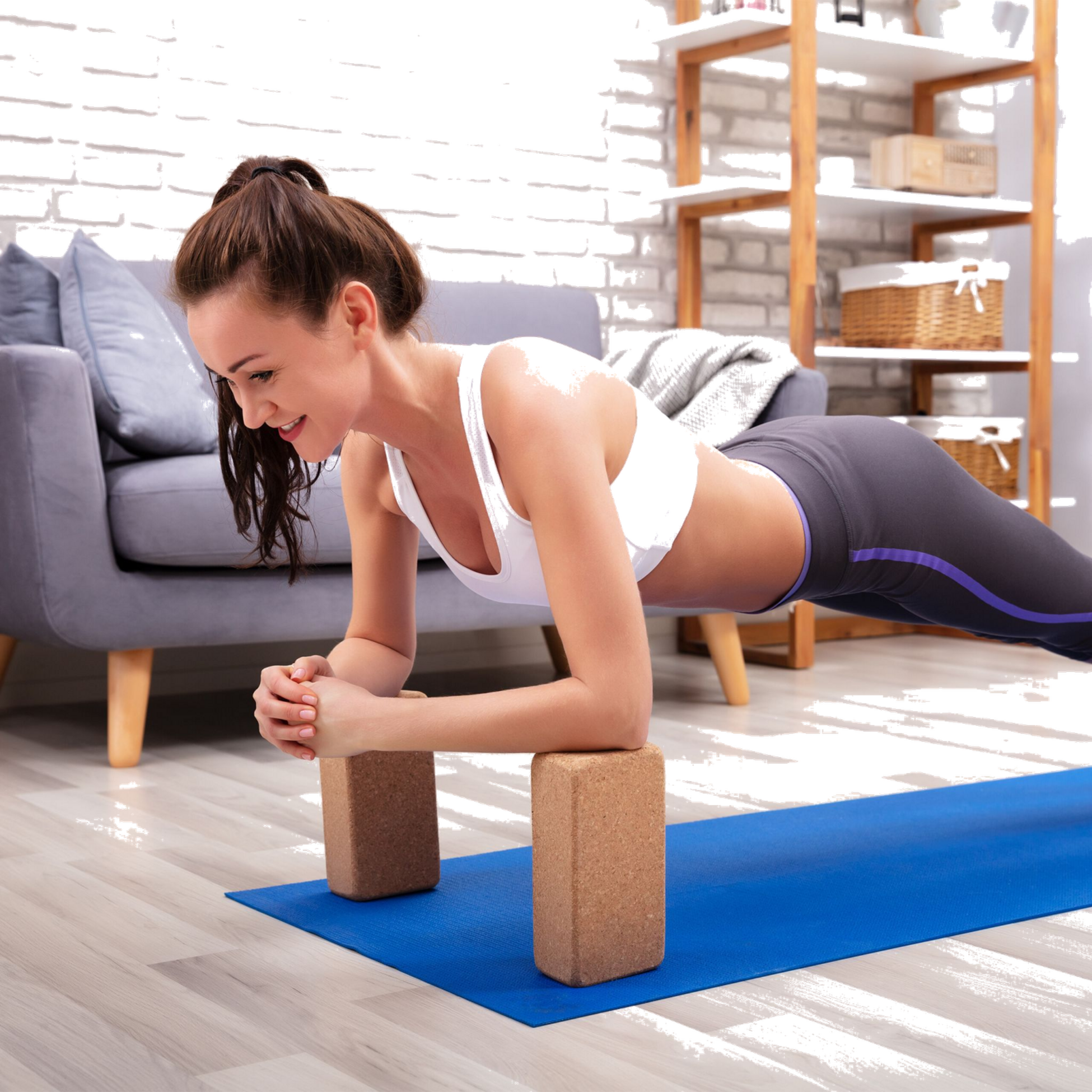 B2X, Yoga Block In Cork, Set Of 2