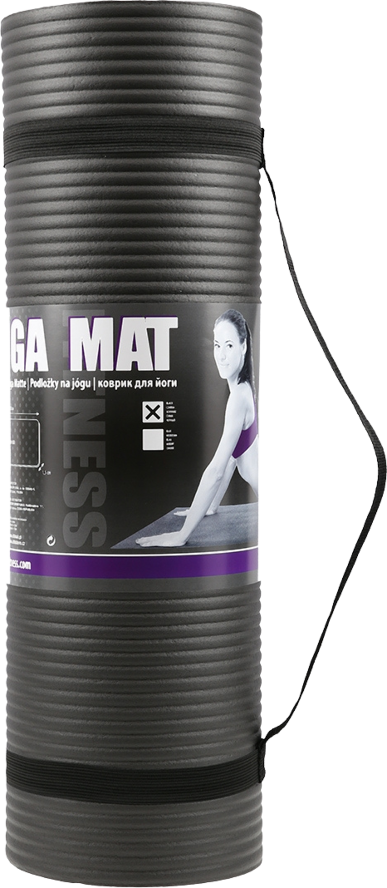 NORTHIX, Yoga Mat, Non-slip, Black, 4mm Thickness