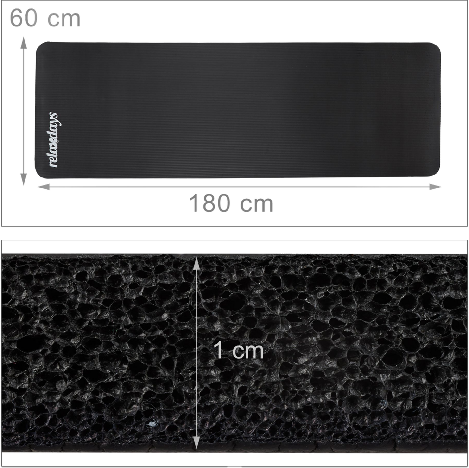 B2X, Yoga Mat 1 Cm Thick Solid Color