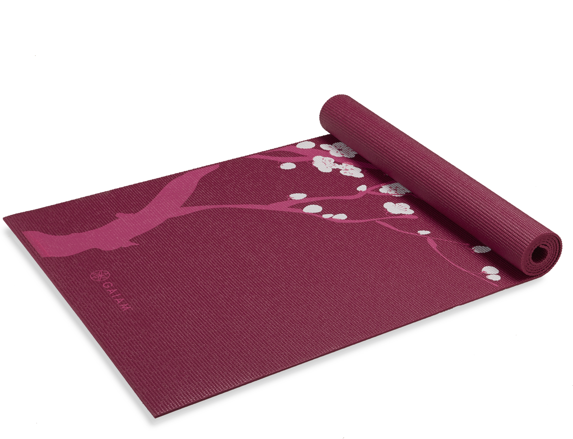 GAIAM, Yoga Mat Printed Pink Cherry 4mm