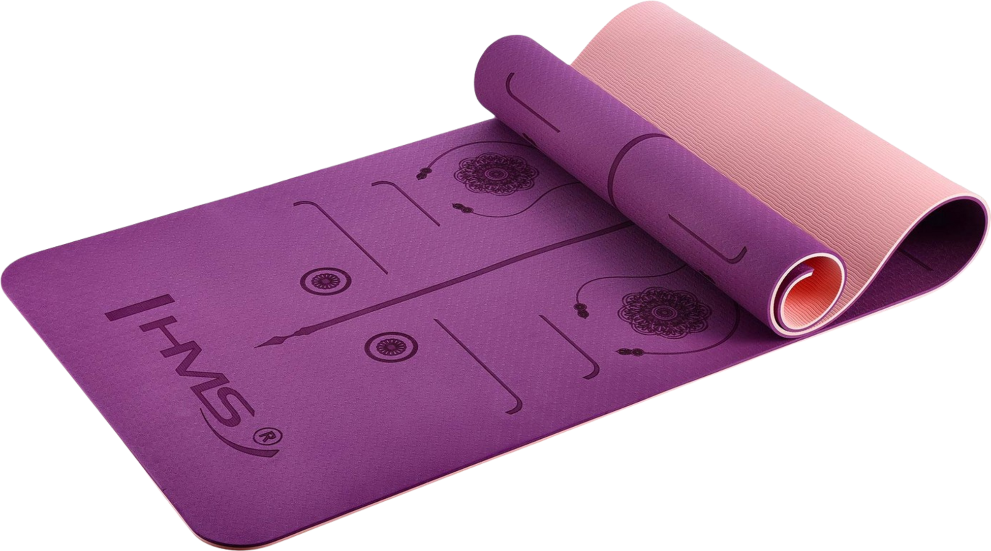 NORTHIX, Yoga Mat Tpe Violet &ndash; Non-slip, Eco-friendly