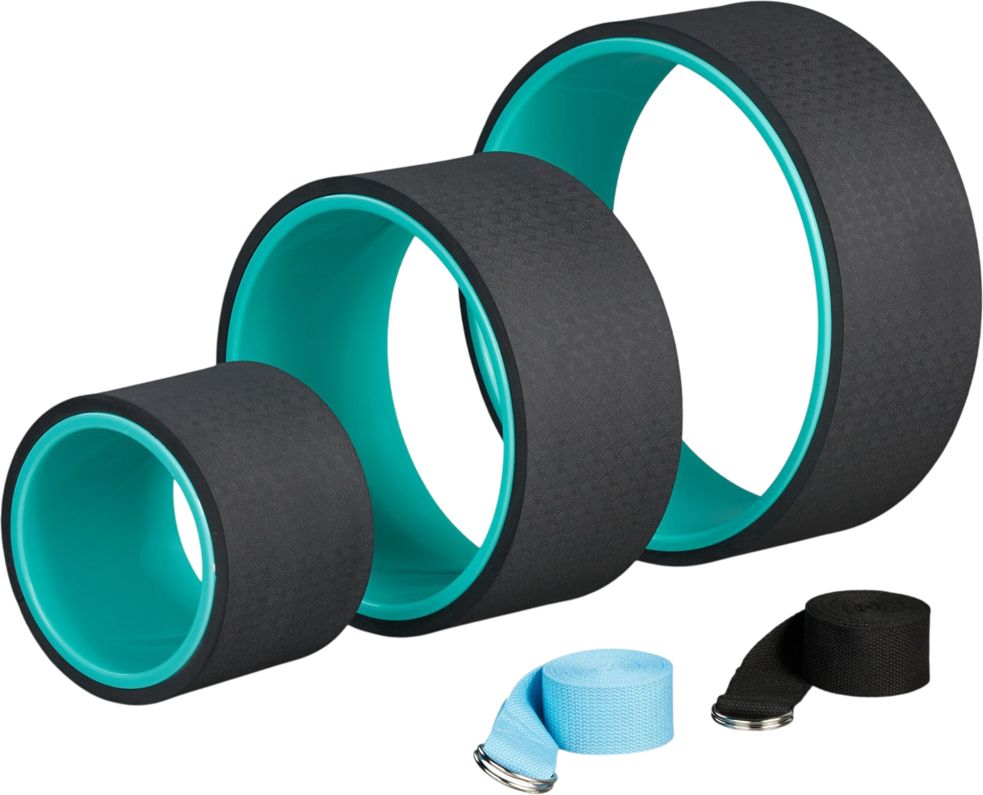 B2X, Yoga Wheel Set Of 3 With 2 Yoga Bands