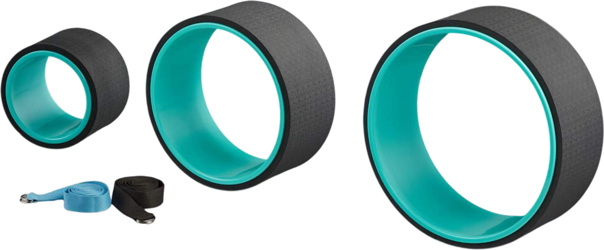 B2X, Yoga Wheel Set Of 3 With 2 Yoga Bands