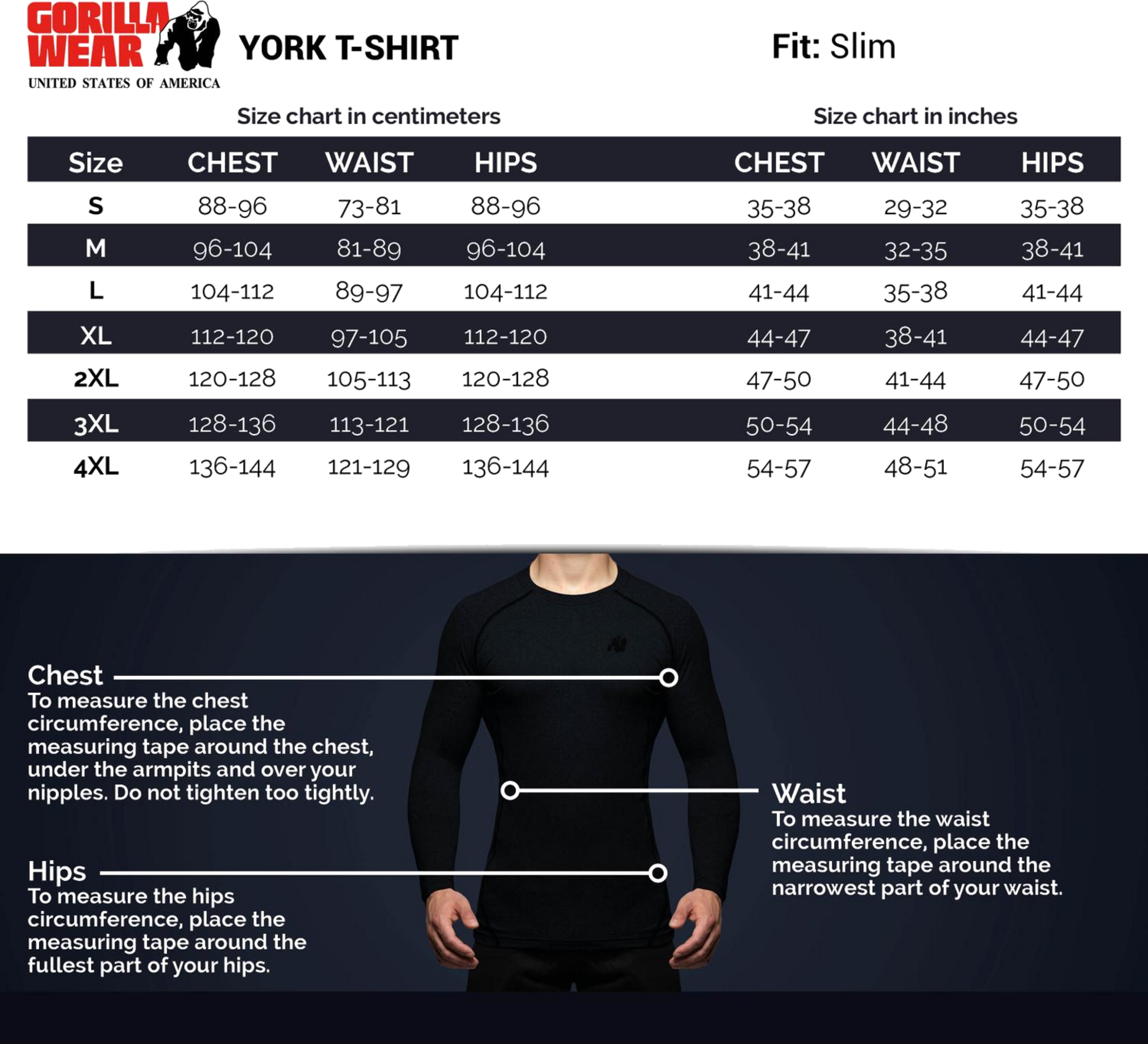 GORILLA WEAR, York T-shirt