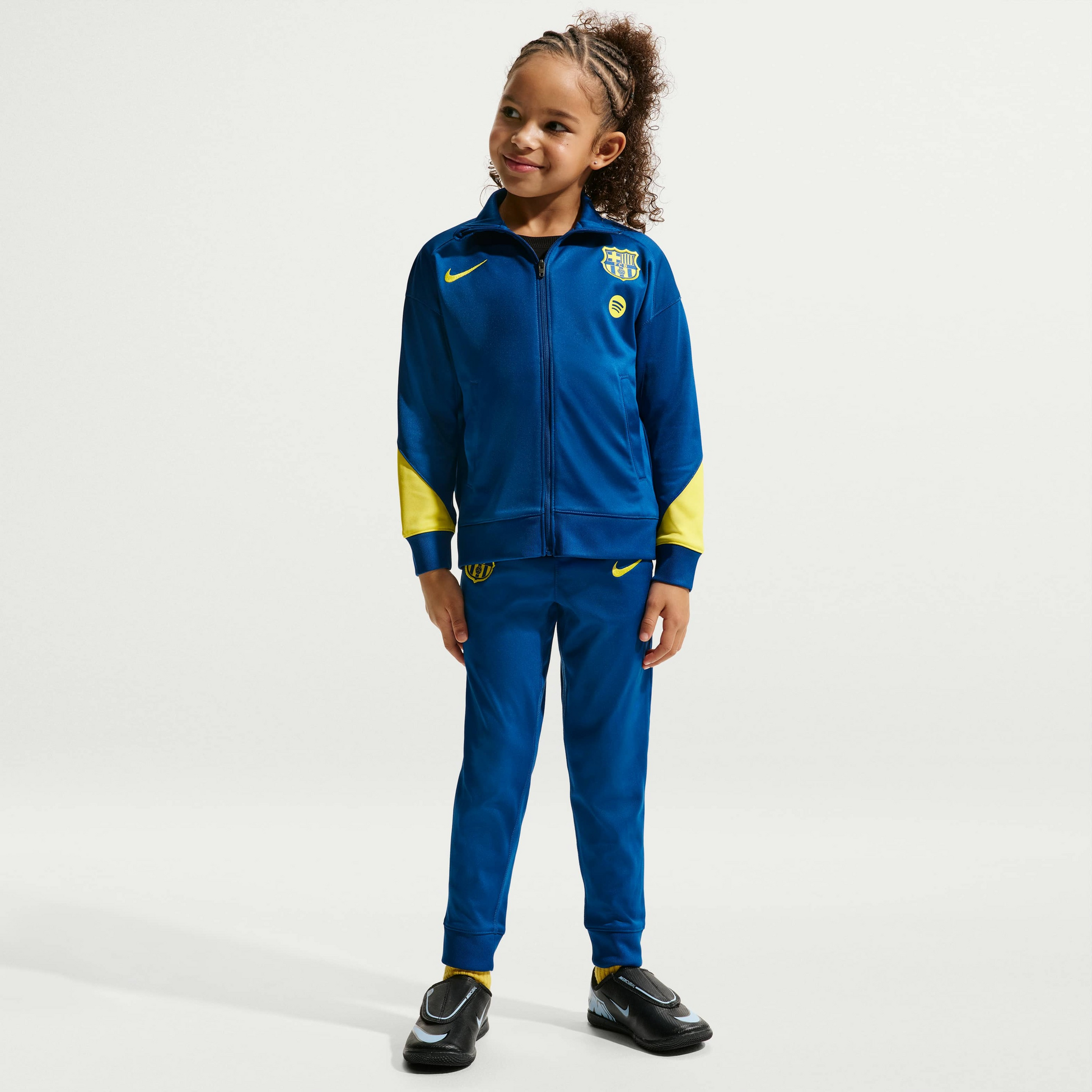 NIKE, Younger Kids' Dri-fit Football Knit Tracksuit F.c. Barcelona Strike Fourth