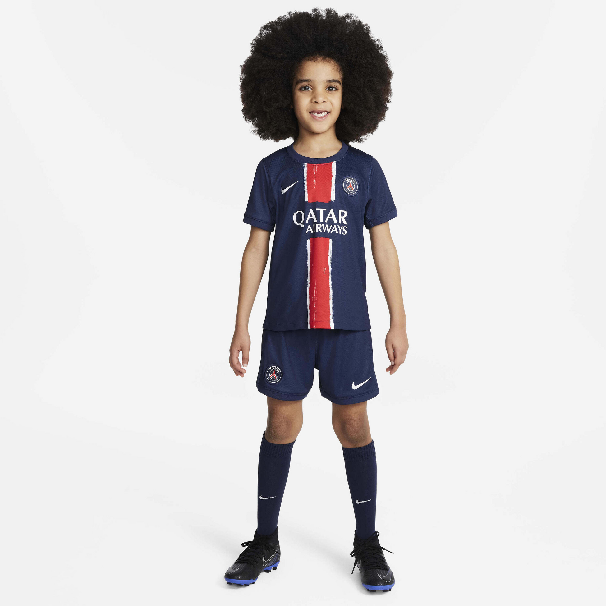 NIKE, Younger Kids' Football Replica 3-piece Kit Paris Saint-germain 2024/25 Stadium Home