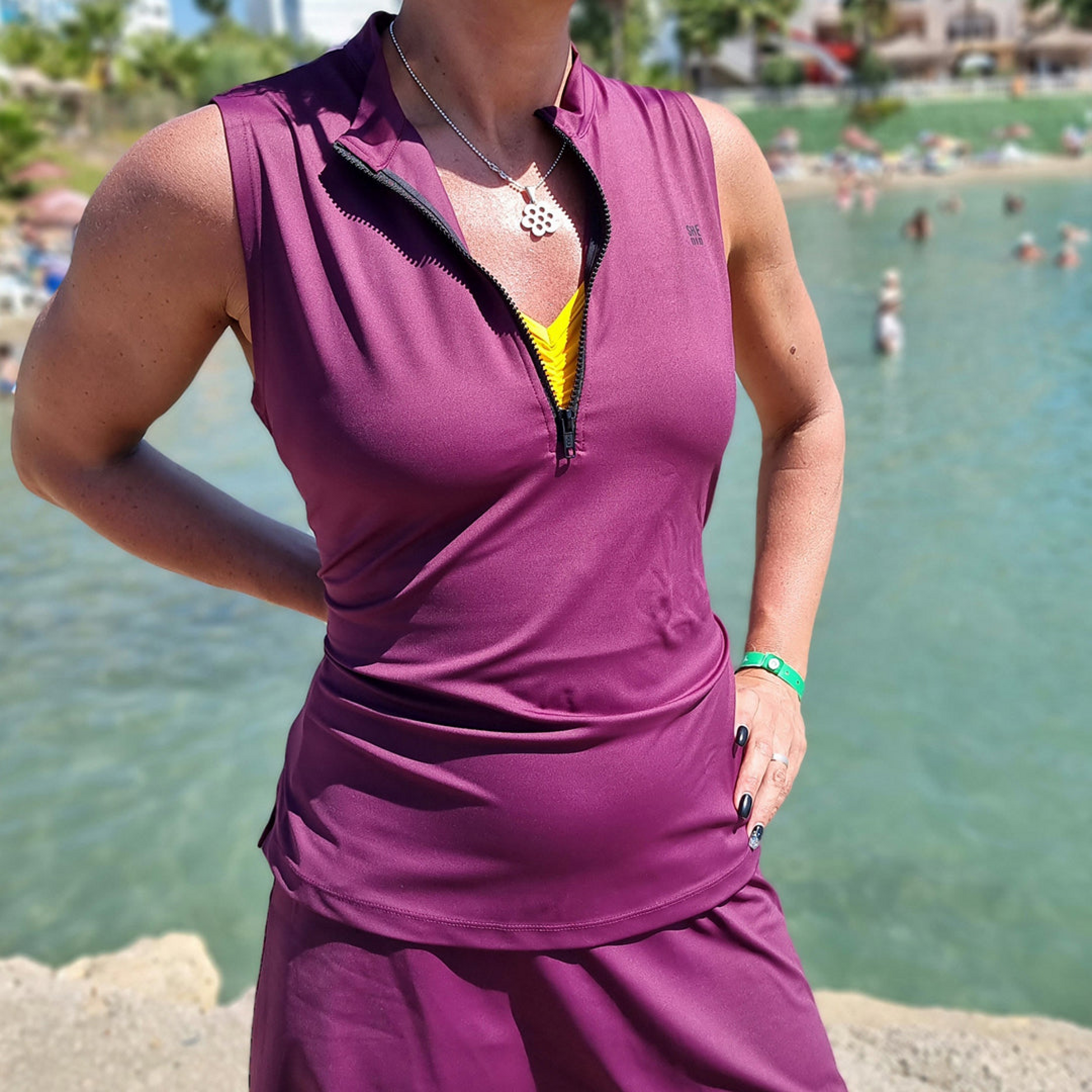 SHE DID, Zip Linne Plommon Lila