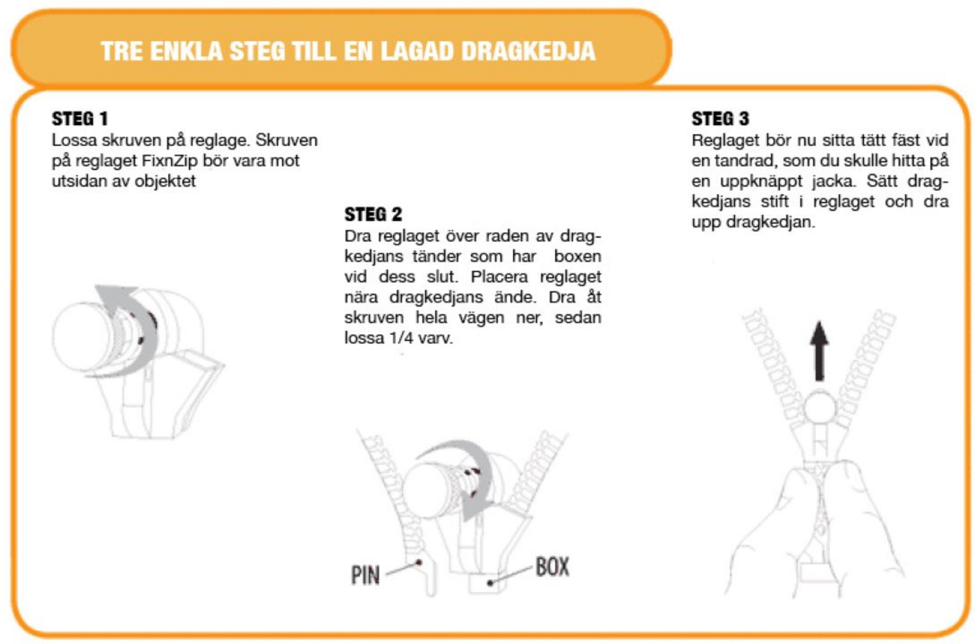 FIXNZIP, Zipper Repair Kit